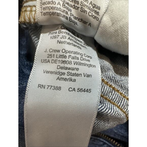J.Crew Women's Jeans Blue Size 26 Tapered Mid Rise Stretch Denim Cotton Blend - Picture 8 of 9